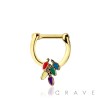 MULTI COLOR CARROT DESIGN SEPTUM HINGED CLICKER